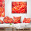 Coussin lombaire floral tulipe