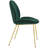 Scoop Gold Stainless Steel Leg Performance Velvet Dining Chair-819458945