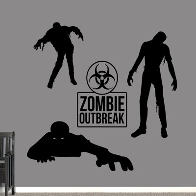 Ensemble de décalcomanie murale zombie