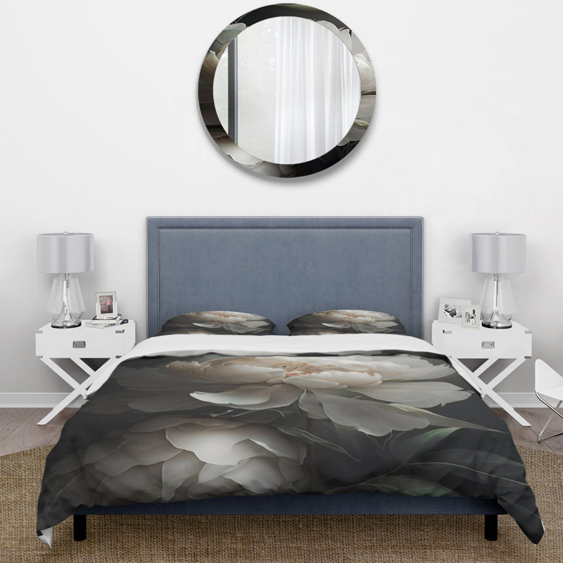 Ensemble de housse de couette en microfibre / polyester Peony Flower III Bedding