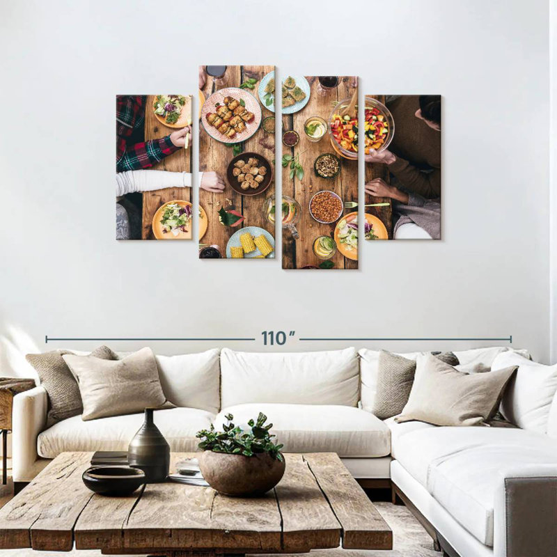 Yarlin Cozy Rustic Dinner, 48" H x 75" W