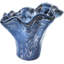 Vase de table en verre fabriqué à la main en gris / cuivre