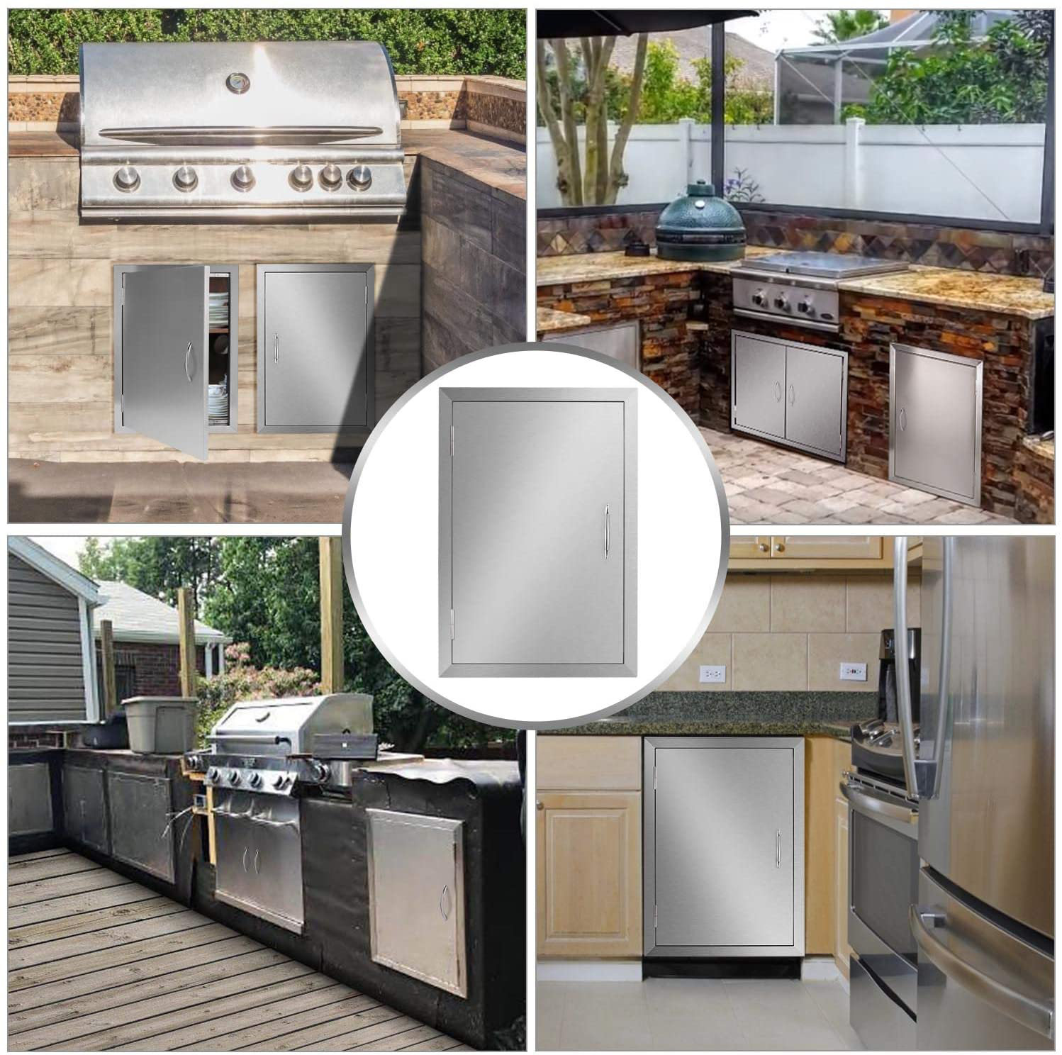 Stainless steel clearance outdoor kitchen doors