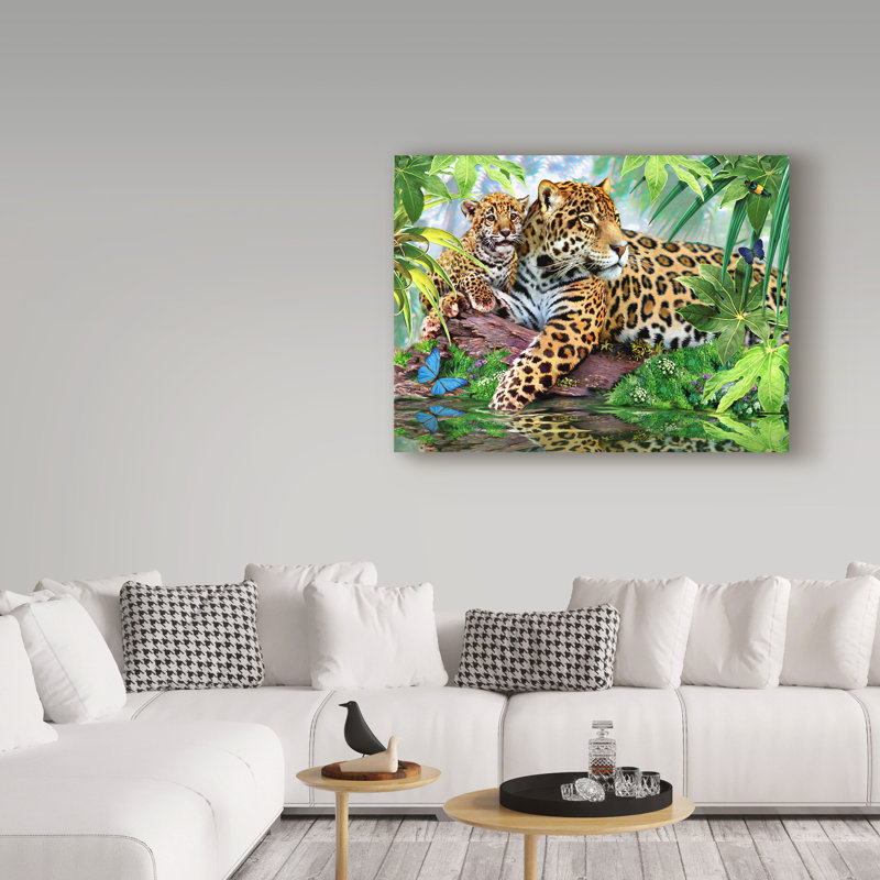 Vibrant Jungle Jaguars Canvas Wall Art