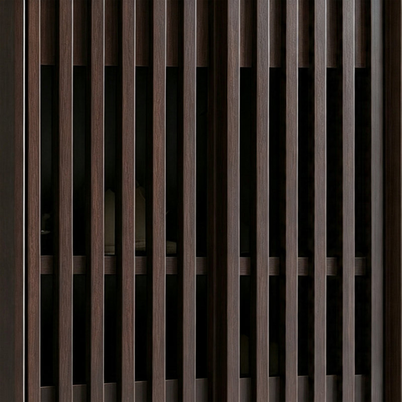 Armoire de rangement pour chaussures Grille, Walnut