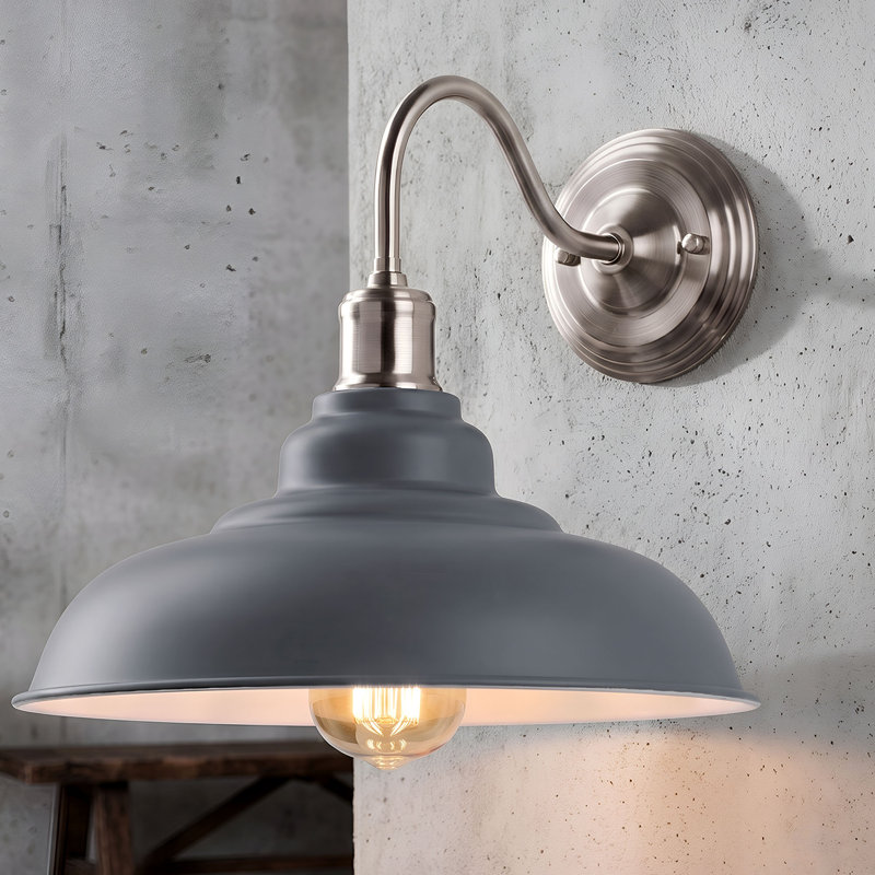 Pateros Armed Sconce, Grey