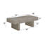 Table de salon 3 pièces: table basse et 2 tables de bout, collection en bois et tables brun gris, mobilier élégant