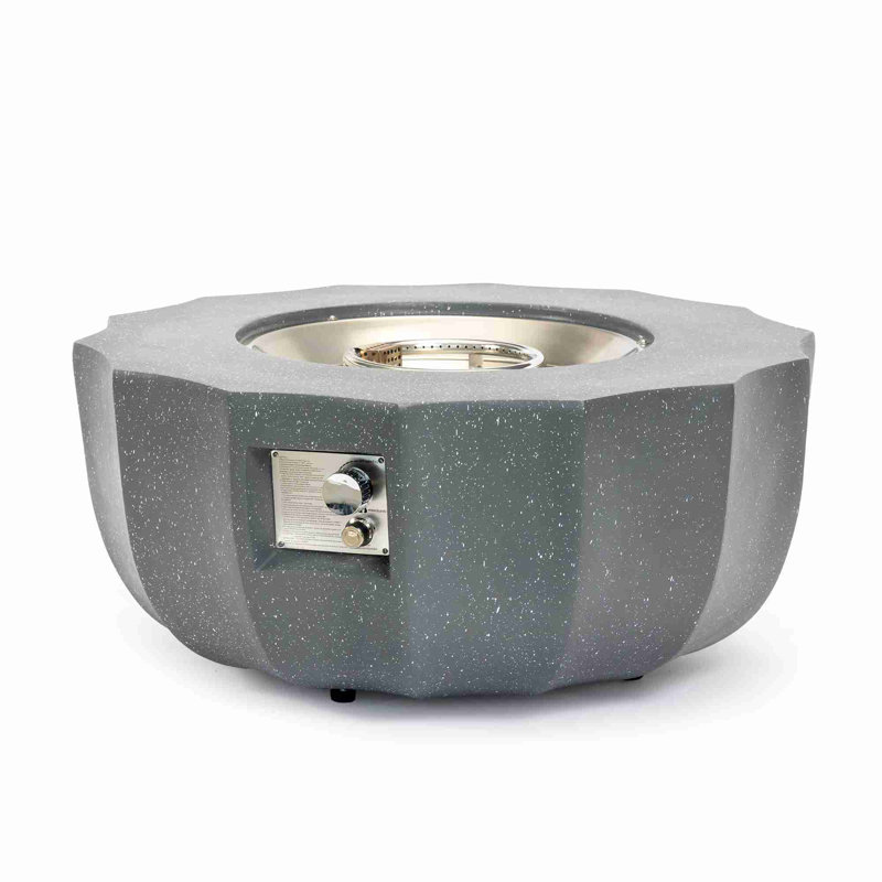36" Propane Gas Fire Pit Table, Gray