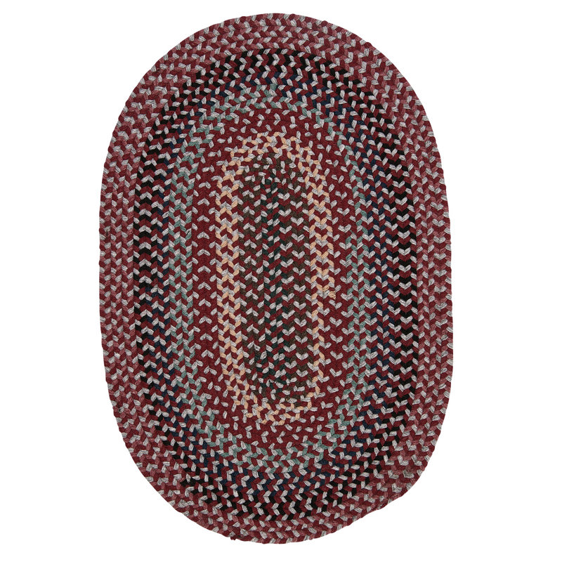 Tapis réversible en laine mélangée Lettie, Ovale 3 pi x 5 pi