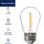 Ampoules DEL S14, 1W, 100LM, blanc doux 2200K, culot E26, ampoules ambrées