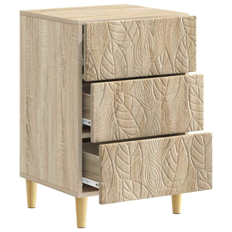 43cm W Composite Bedside Table, Sonoma Oak