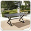Table de salle à manger d'extérieur en aluminium Structure en acier Pratique, durable, élégant, fonctionnel, compact