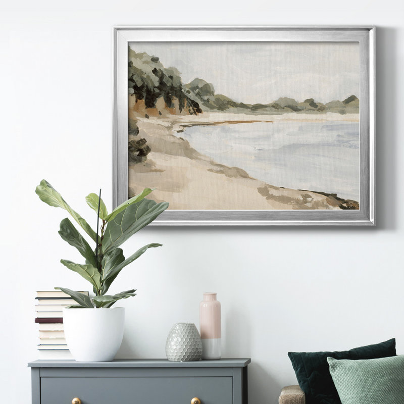 Toile encadrée de qualité supérieure Bluff Bay II - prête à être accrochée, H 18,5 po x l 24,5 po x P 1 po, Cadre argenté