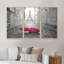 Eiffel View From Paris Street - 3 pièces, cadre photo flottant sur toile-1739824543-1739824540