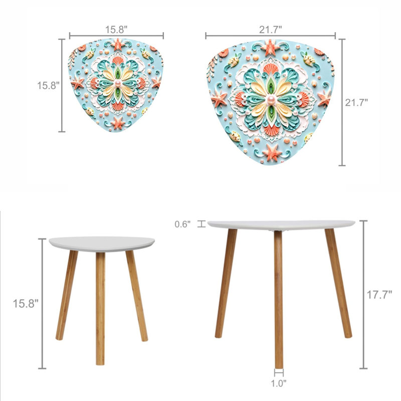 Ensemble de 2 tables basses gigognes Triangle