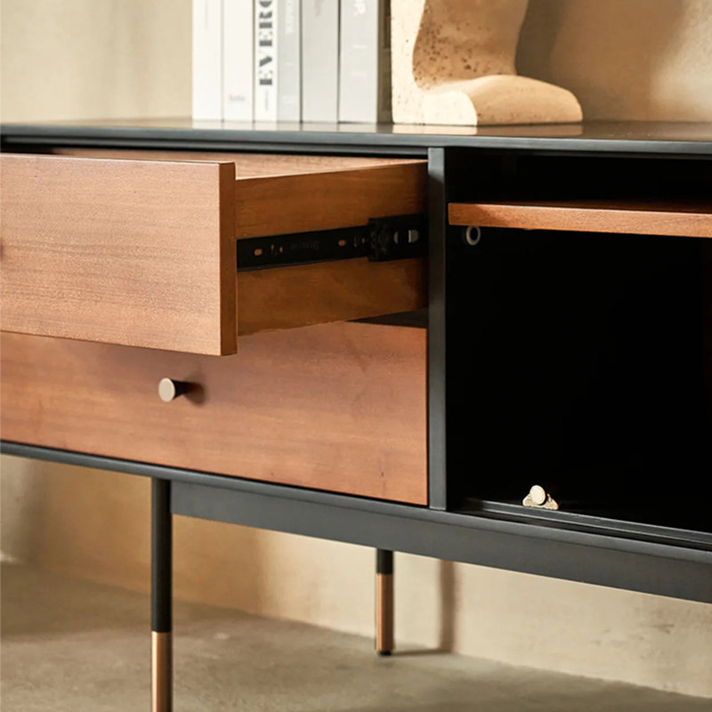 Meuble télé de style américain minimaliste, 78.74"