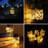 2-Pieces 5.3" Solar-Powered Outdoor Mason Jar Hanging Lanterns 2700K