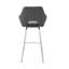 Tabourets de bar en acier gris durable avec fonction pivotante pour les cuisines modernes