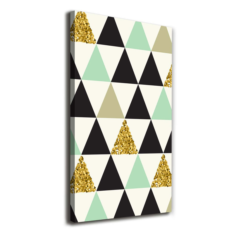 Avish Colorful Triangles - Wrapped Canvas Print
