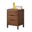 Table de chevet simple en chêne massif 15,75 "avec 2 tiroirs MCM-39272913-219707551-39272912