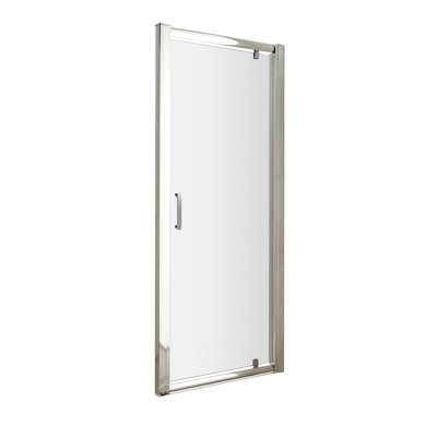 Pacific 850mm - 890mm W x 185mm H Pivot Framed Shower Door with Clear Glass