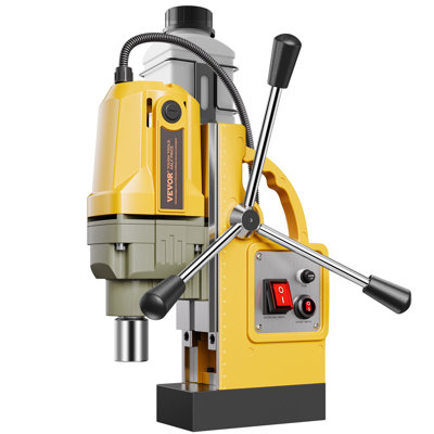 Perceuse magnétique, moteur 1400W 1,6 po de diamètre ennuyeux, perceuse électrique portative 2810 lbf, vitesse sans charge de 800 tr / min, perceuse pour surface métallique, industrielle et rénovation