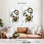Avery, peinture abstraite dorée V-108253911