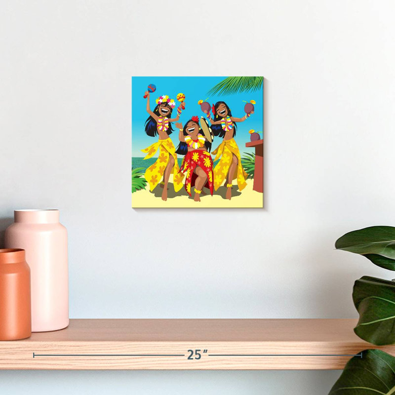 Hawaiian Hula Dancers, H 10 po x l 10 po