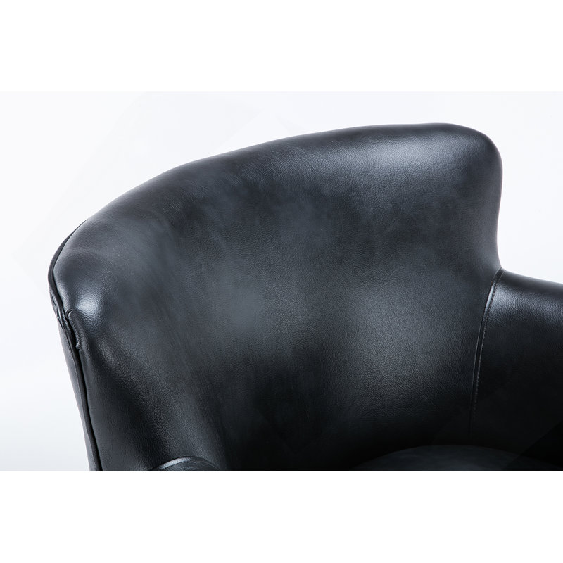 Fauteuil club gris anthracite, Noir
