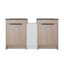 Meuble-lavabo autoportant de 60 pouces avec lavabo en céramique et armoires de rangement, porte à fermeture douce, armoire combinée 02424 * 2 + 0312, ensemble KD