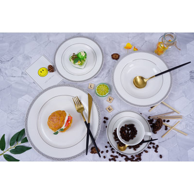 Service de table en porcelaine tendre 20 pièces, service pour 4