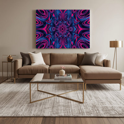 Op Art 20 Blue Canvas Wall Art