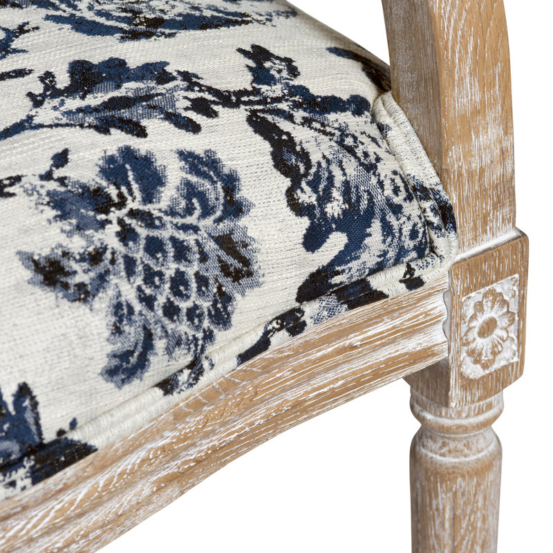 Fauteuil jacquard bleu