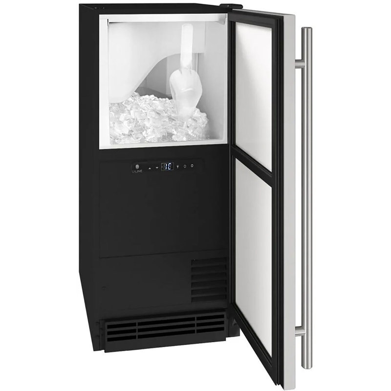 Stainless Steel Undercounter Clear Ice Maker, 15-inch