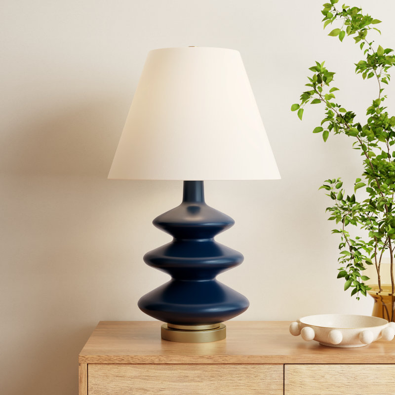 Danelea Glass Table Lamp, Blue