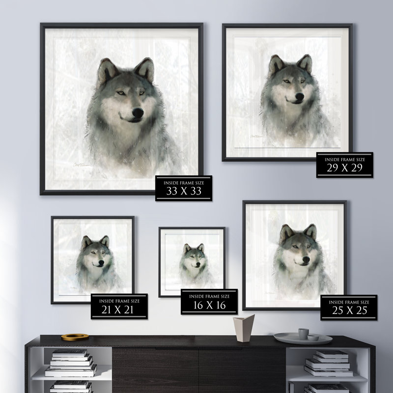 Rainsoft loup - reproduction de cadre photo, H 30,5 po x l 30,5 po x P 1,5 po