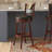 Leda Swivel Upholstered Counter Stool with Solid Wood Frame-366754807