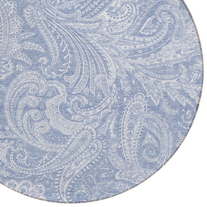 Tapis rond 8 po Denim Blue Sky