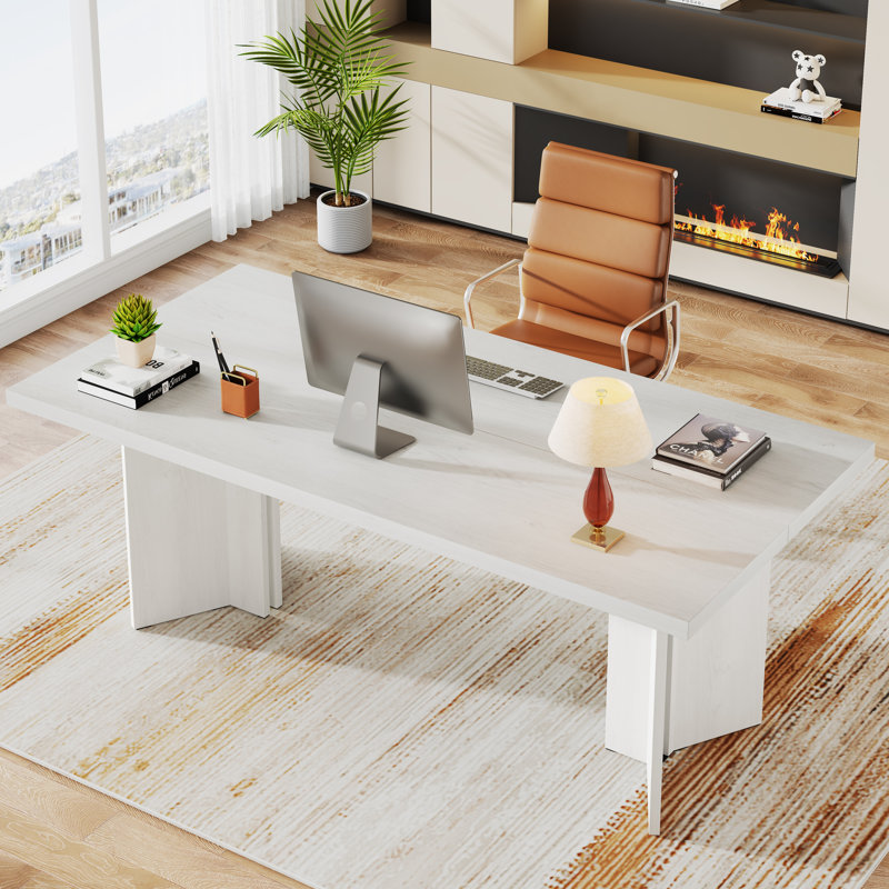 Ragusa 63-Inch Rectangle Computer Desk, White