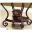 Table de bout style traditionnel cerise brune 1pc