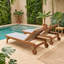 Ensemble de 2 chaises longues d'extérieur en bois-1836269042