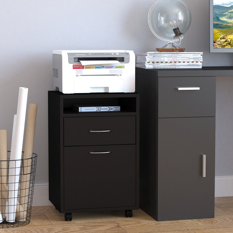 Armoire de rangement pour bureau personnel, Noir