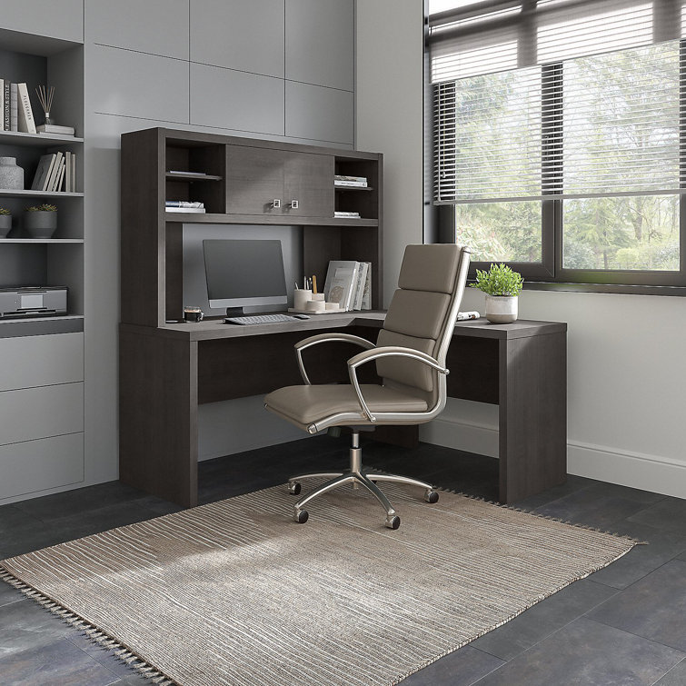 Echo 2-Piece L-Shape Computer Desk Office Set with Hutch