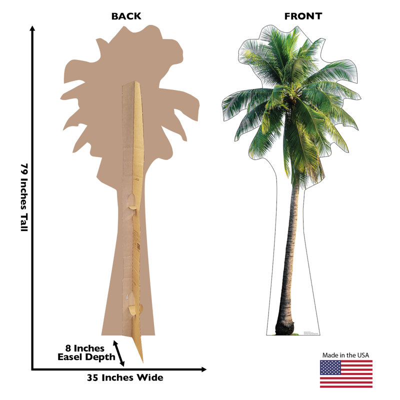 79'' Tropical Palm Tree Life-Size Cardboard Standup