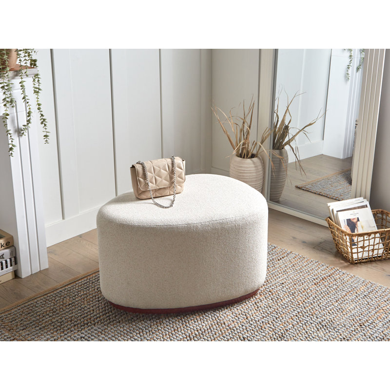 SACO 78cm Wide Irregular Solid Colour Pouffe Ottoman