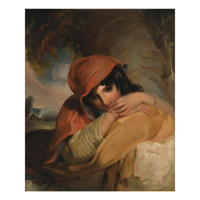 «The Gypsy Girl» par Thomas Sully - Estampe numérique, H 40 po x l 32 po