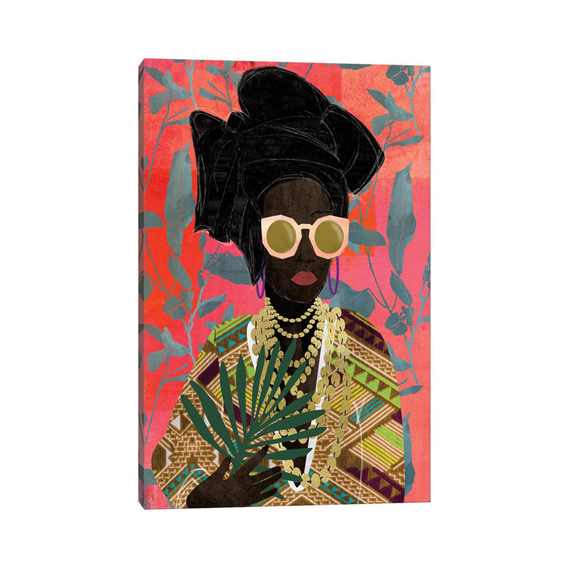 «Modern Turban Woman I» par Nikki Chu - reproduction, Toile tendue, H 12 po x l 8 po, Sans cadre