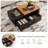 Extendable Coffee Table With 2 Storage Drawers, Dual-Tone Center Table With Sliding Tabletop-1353932157