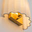 Applique murale 1 lumière encastrée en lin