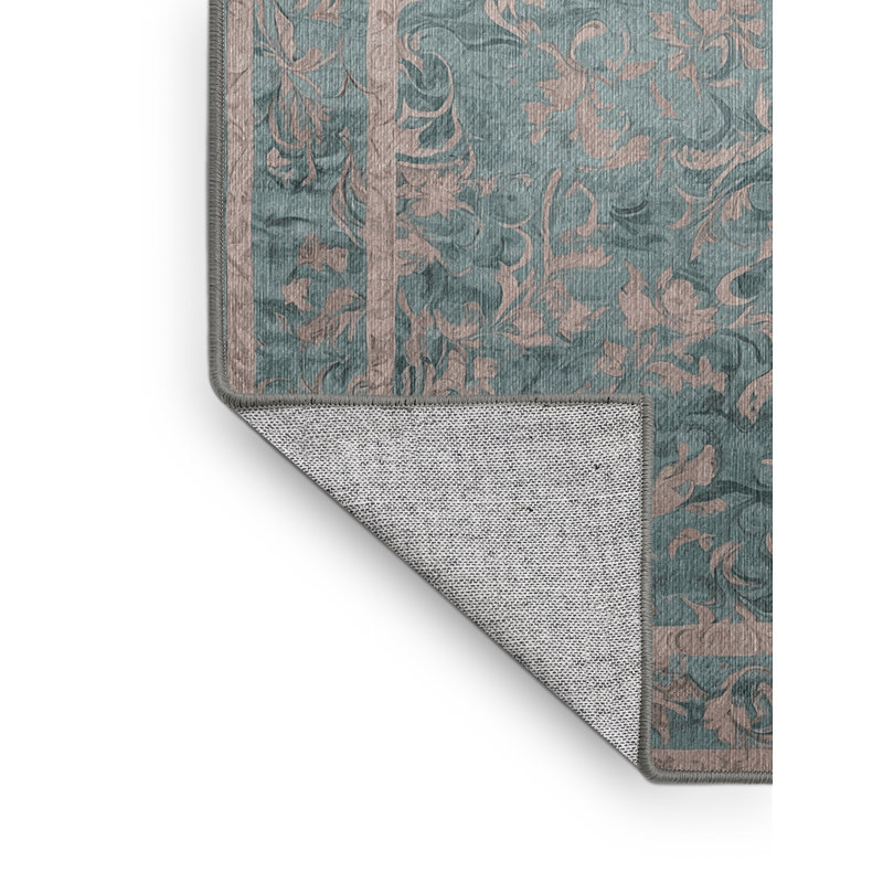 Tapis gris lavable à la machine, Rectangle 7 pi x 10 pi